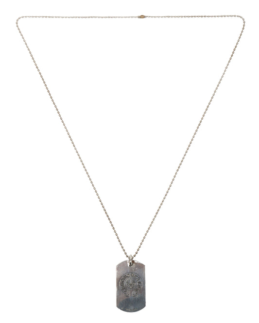Paris Dog Tag Pendant with Chain