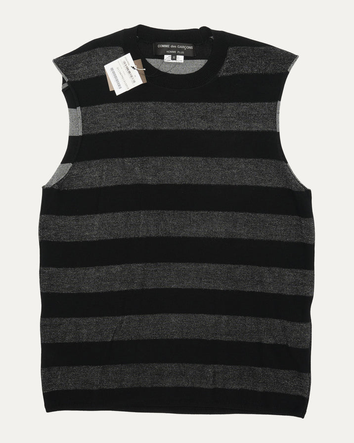 Homme Plus Striped Knit Tank Top