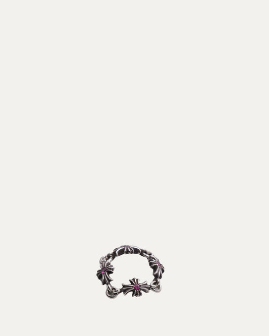 Pink Sapphire Tiny E Ring