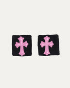 Patent Leather Cross Patch Sweatbands