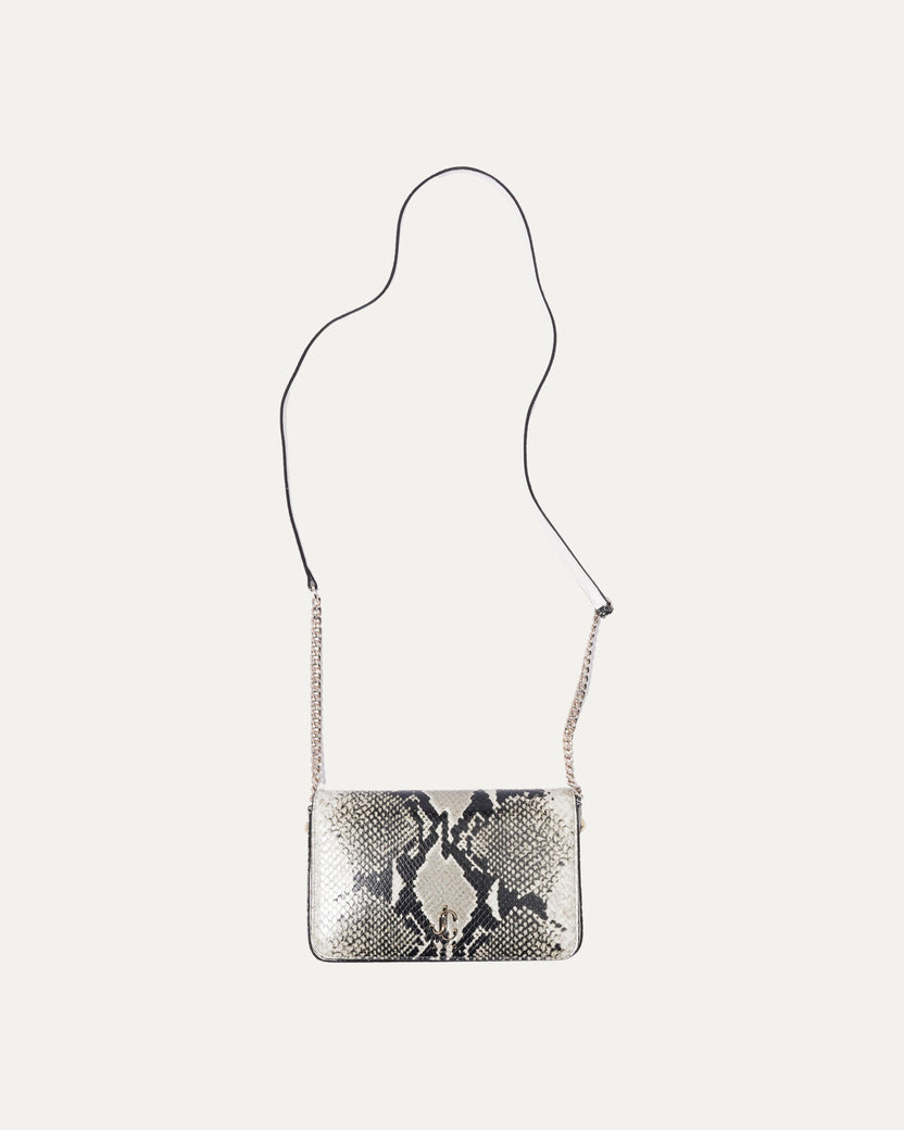 Snakeskin Printed Wallet On Chain