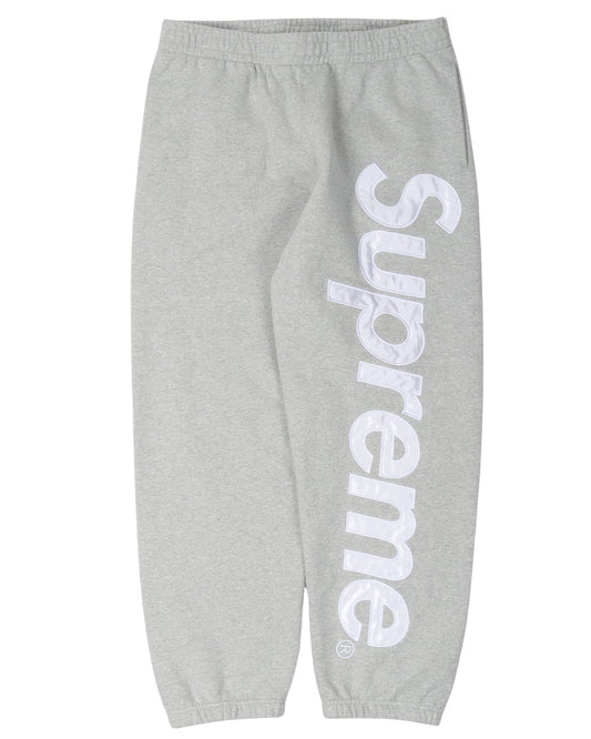 Satin Appliqué Sweatpants