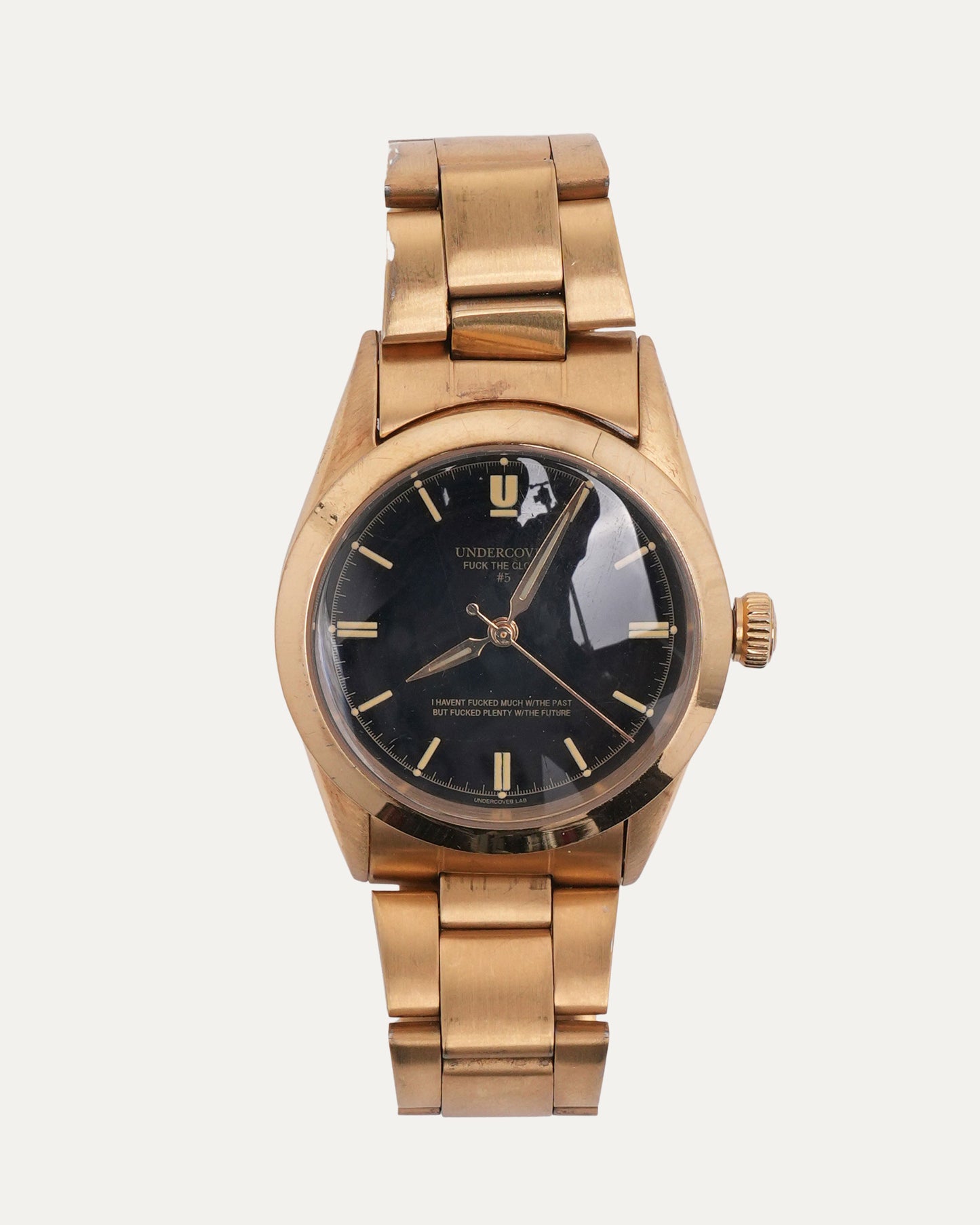 Gold Plated Fuck the Clock Watch