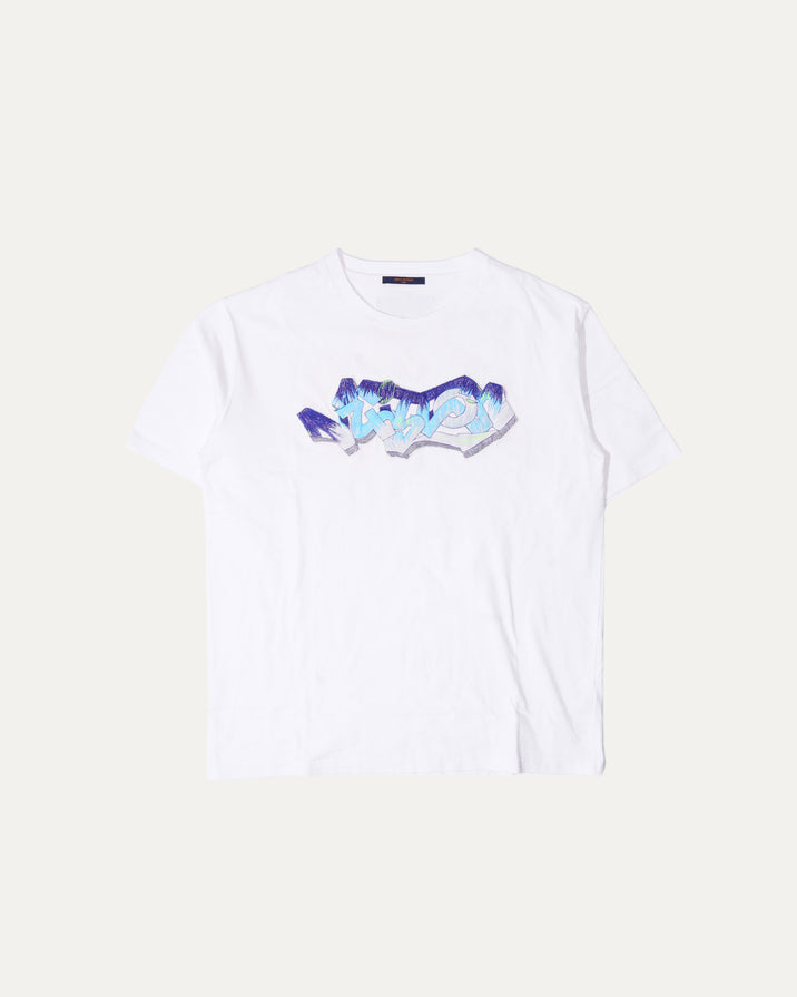 3D LV Graffiti Embroidered T-Shirt