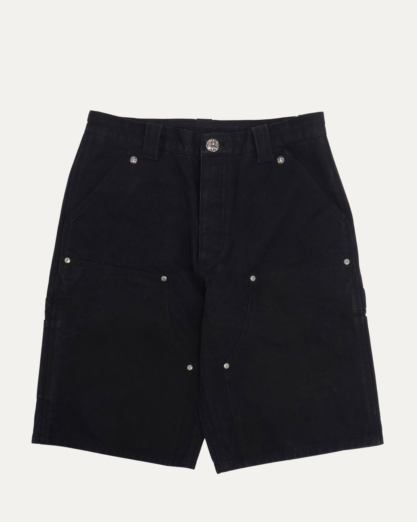 Double Knee Cross Patch Shorts
