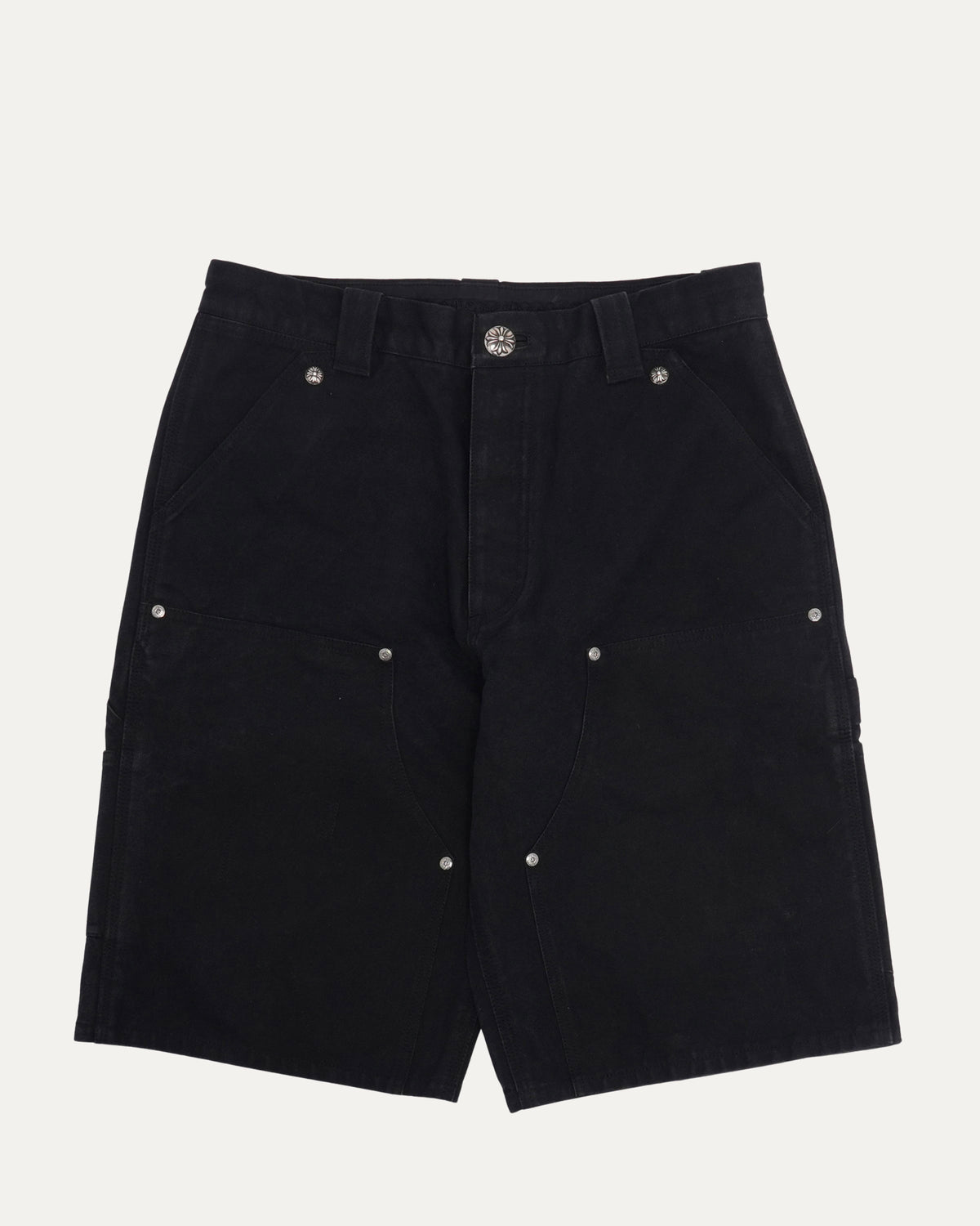 Double Knee Cross Patch Shorts