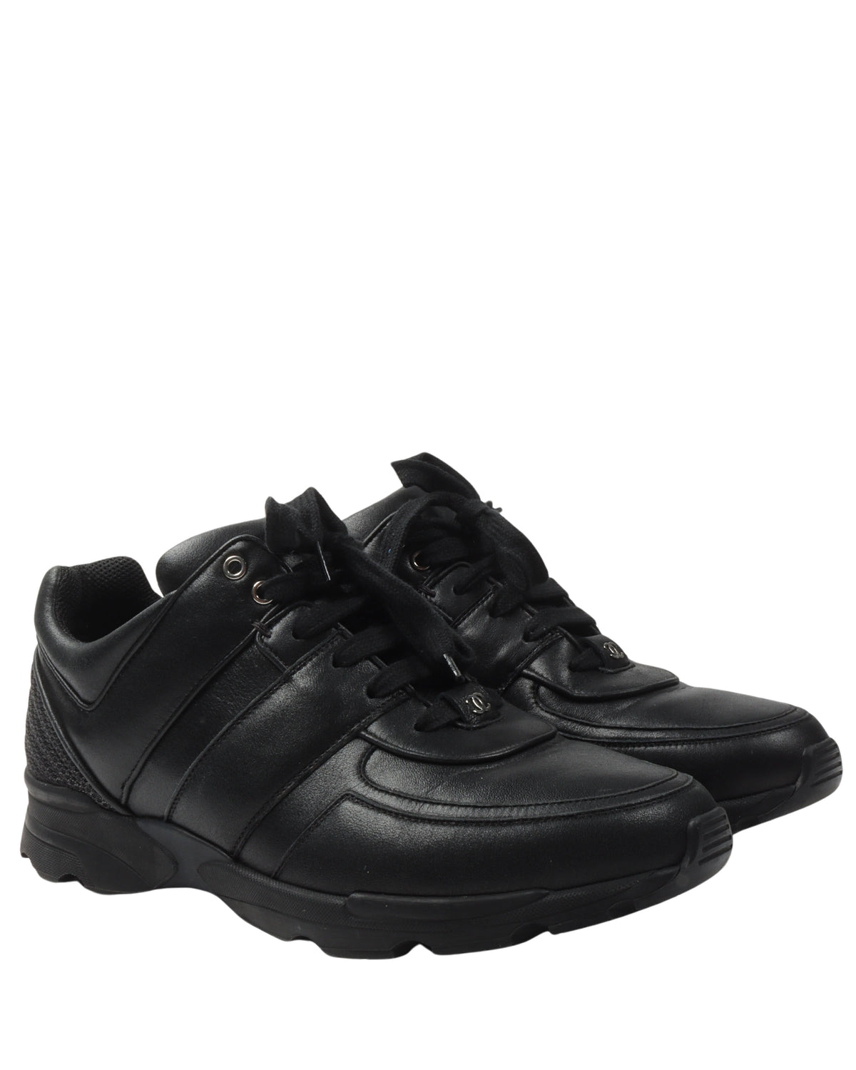 Leather and Tweed CC Low Top Sneaker