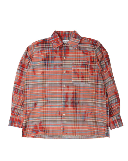 Plaid Raw Hem Shirt