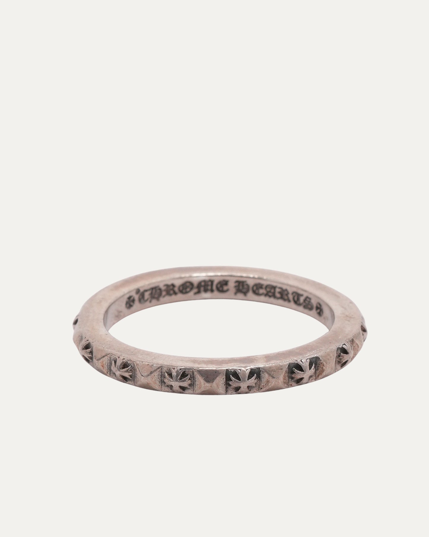Thin True Fucking Punk Stud Plus Cross Ring