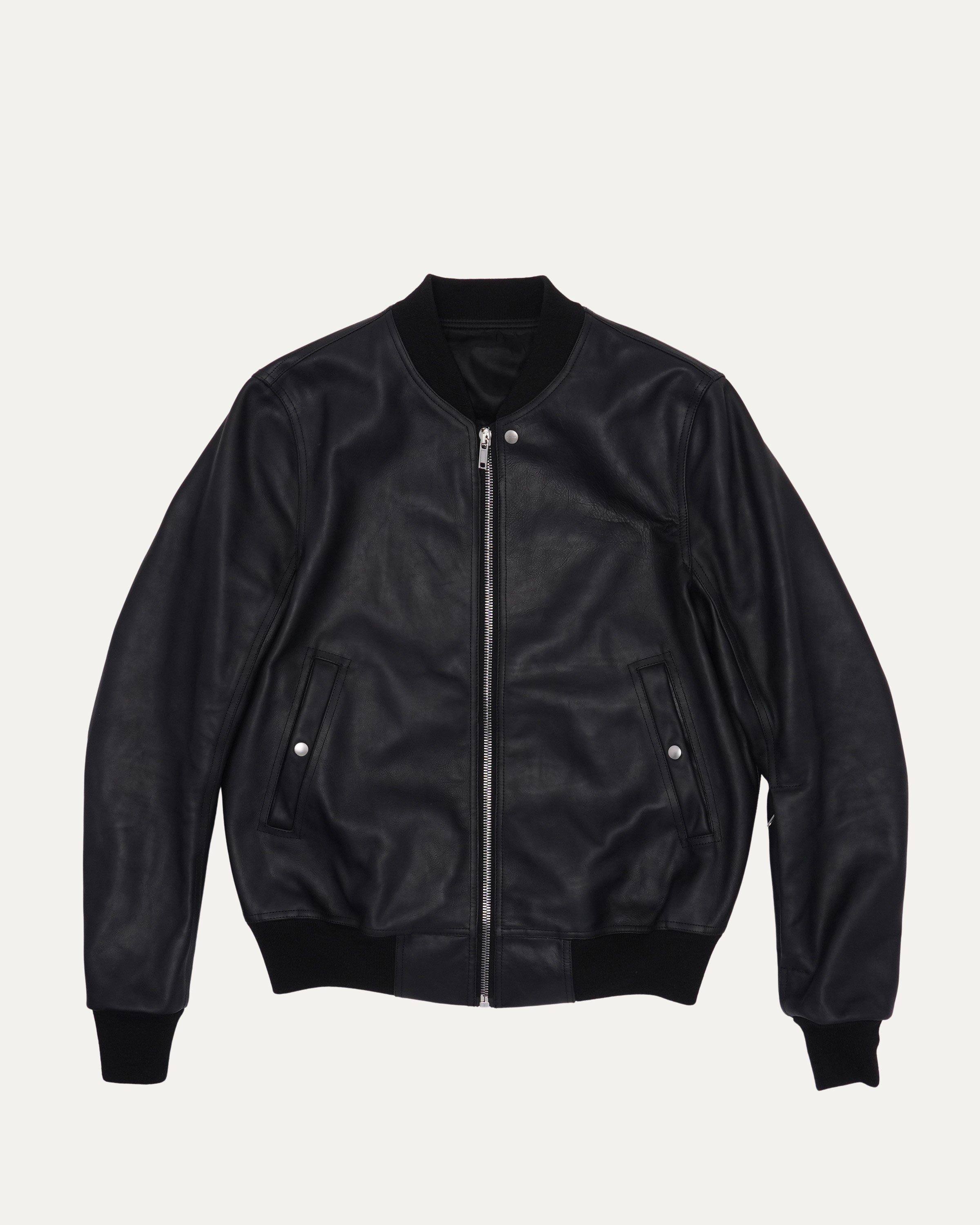 Rick Owens Leather Bomber Jacket – Justin Reed