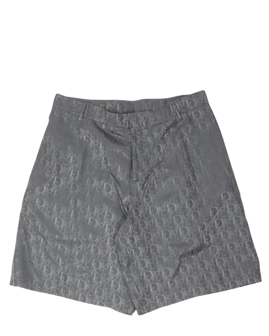 Silk Blend Oblique Monogram Shorts