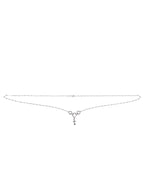 18k White Gold Twist Belly Chain