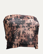 Waterfall Cross Patch Print Mesh Tube Top