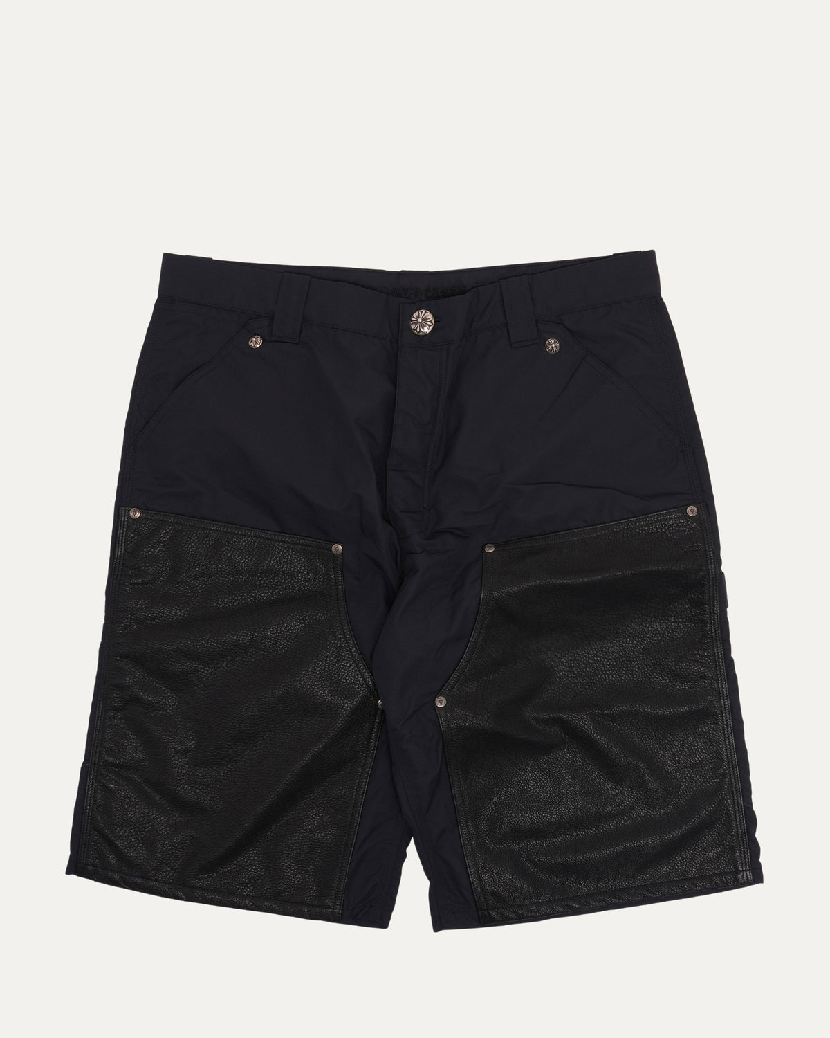 Nylon Leather Double Knee Carpenter Shorts