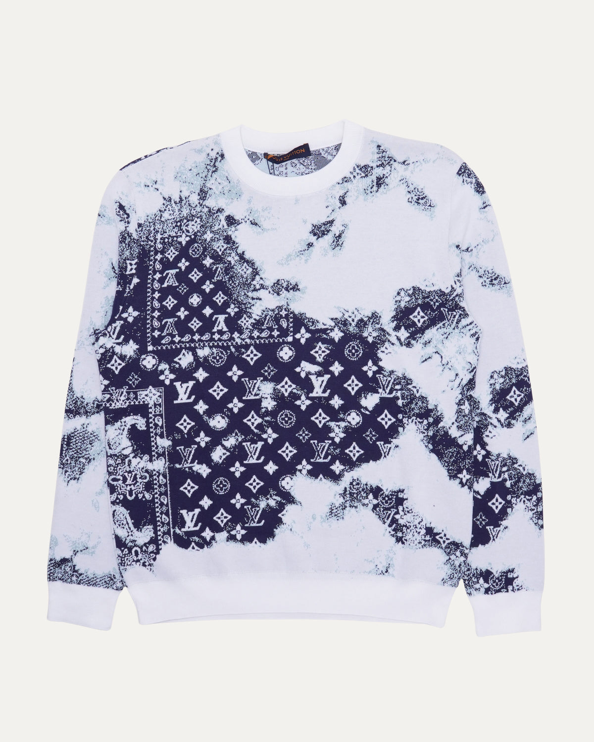 Bandana Monogram Intarsia Knit Sweater