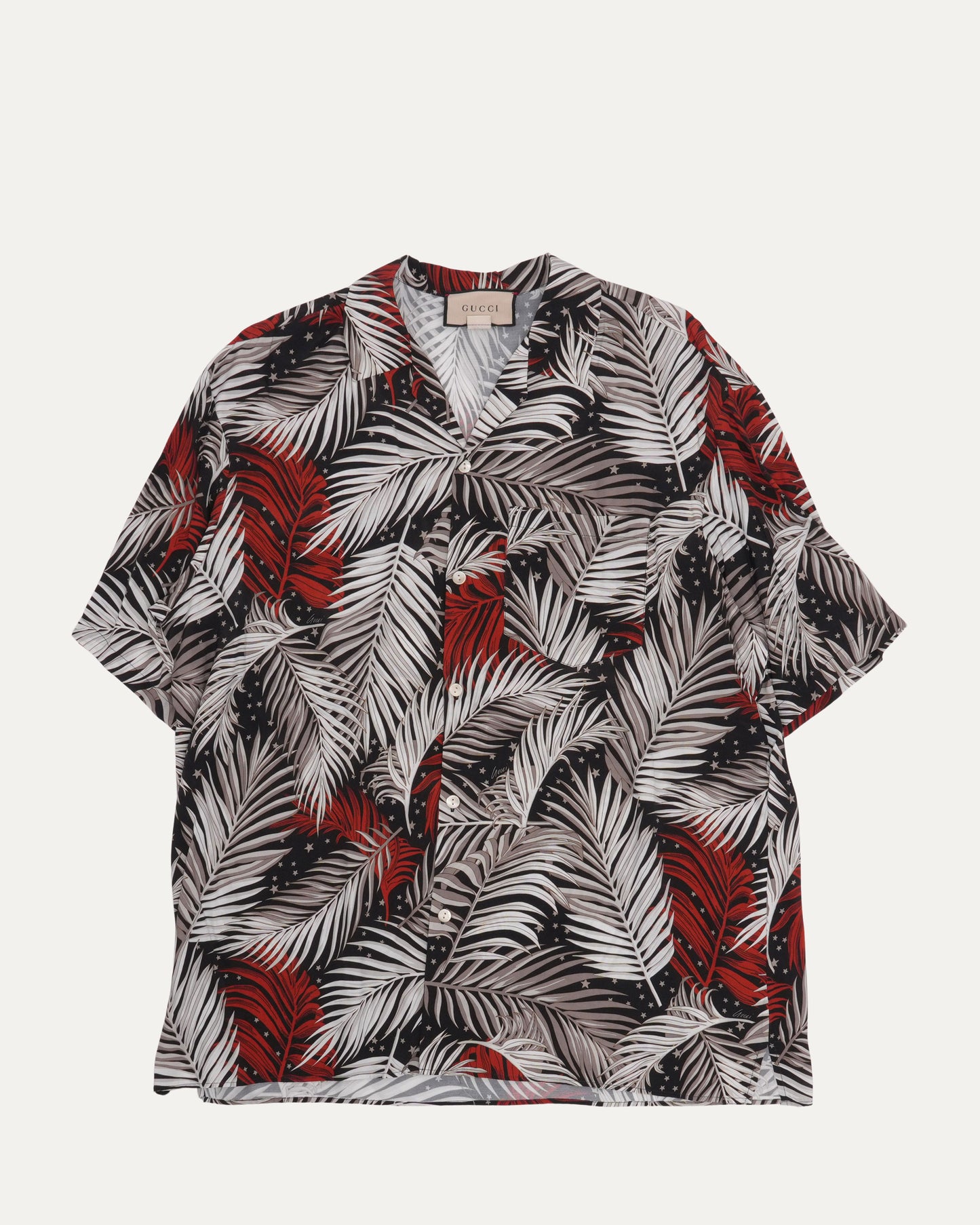 Palm Tree Print Short Sleeve Shirt