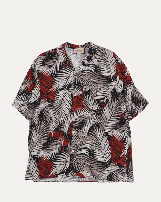 Palm Tree Print Short Sleeve Shirt
