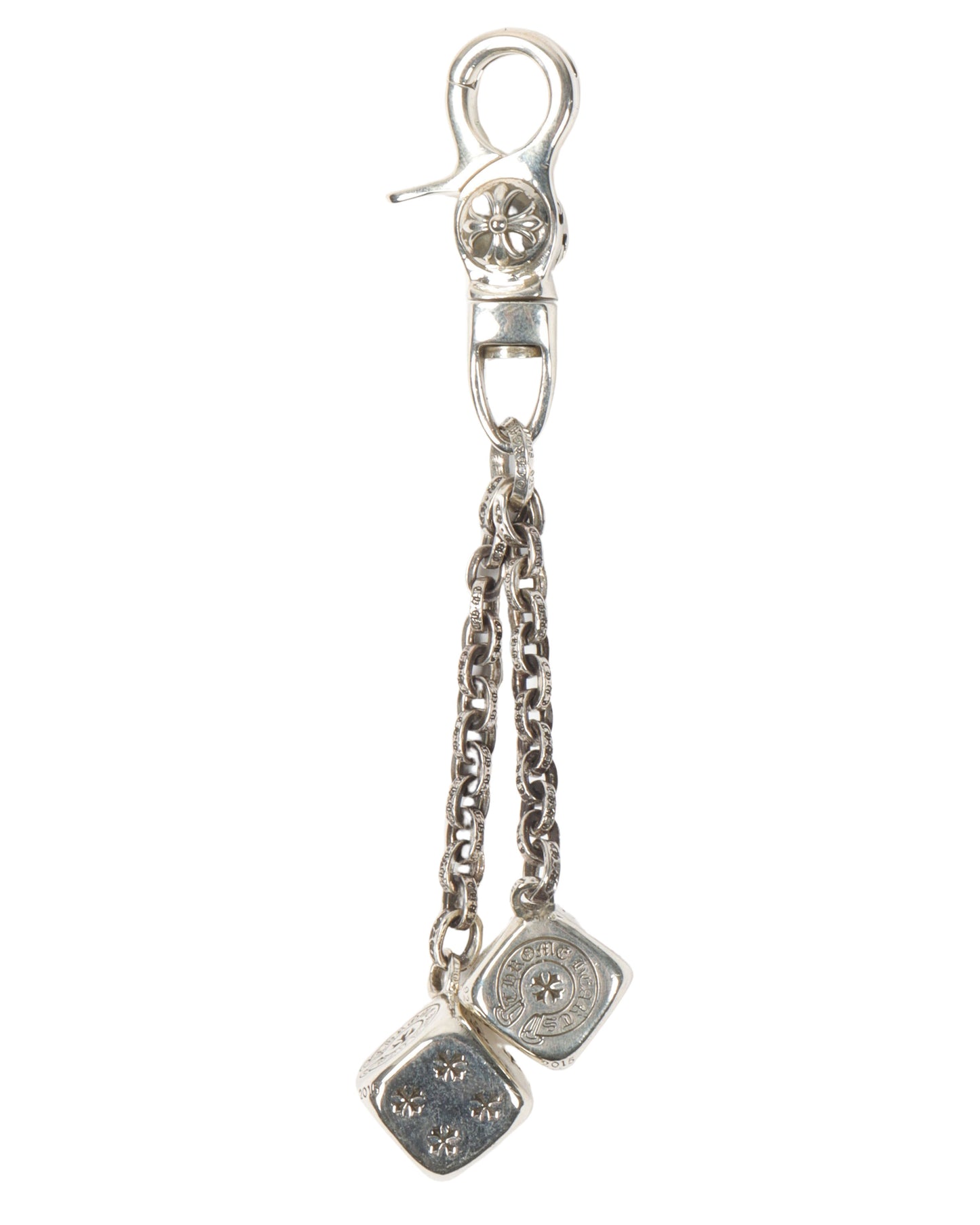 Silver Dice Keychain Clip