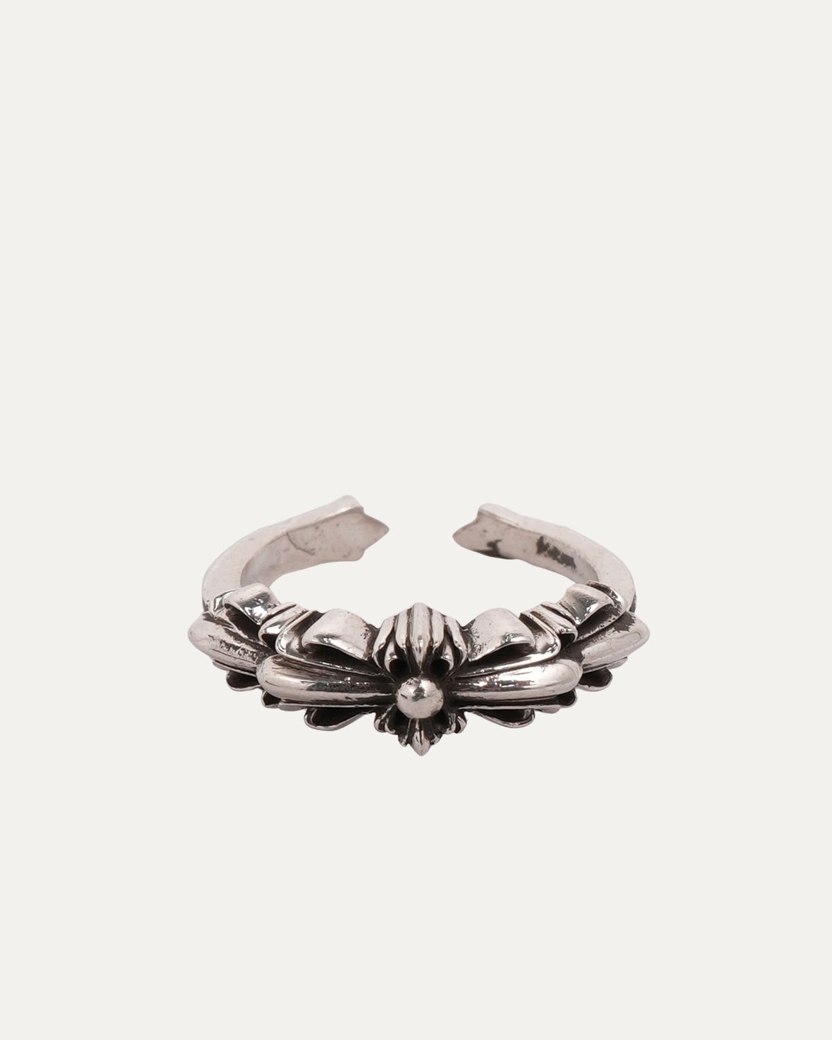 Mini Double Floral Cross Ring