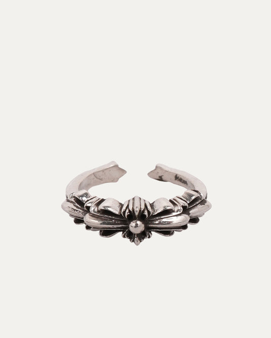 Mini Double Floral Cross Ring