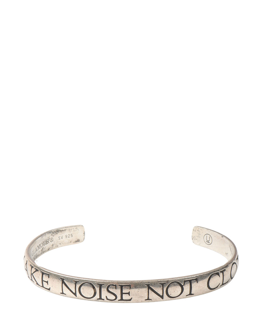 We Make Noise Not Clothes Silver Cuff