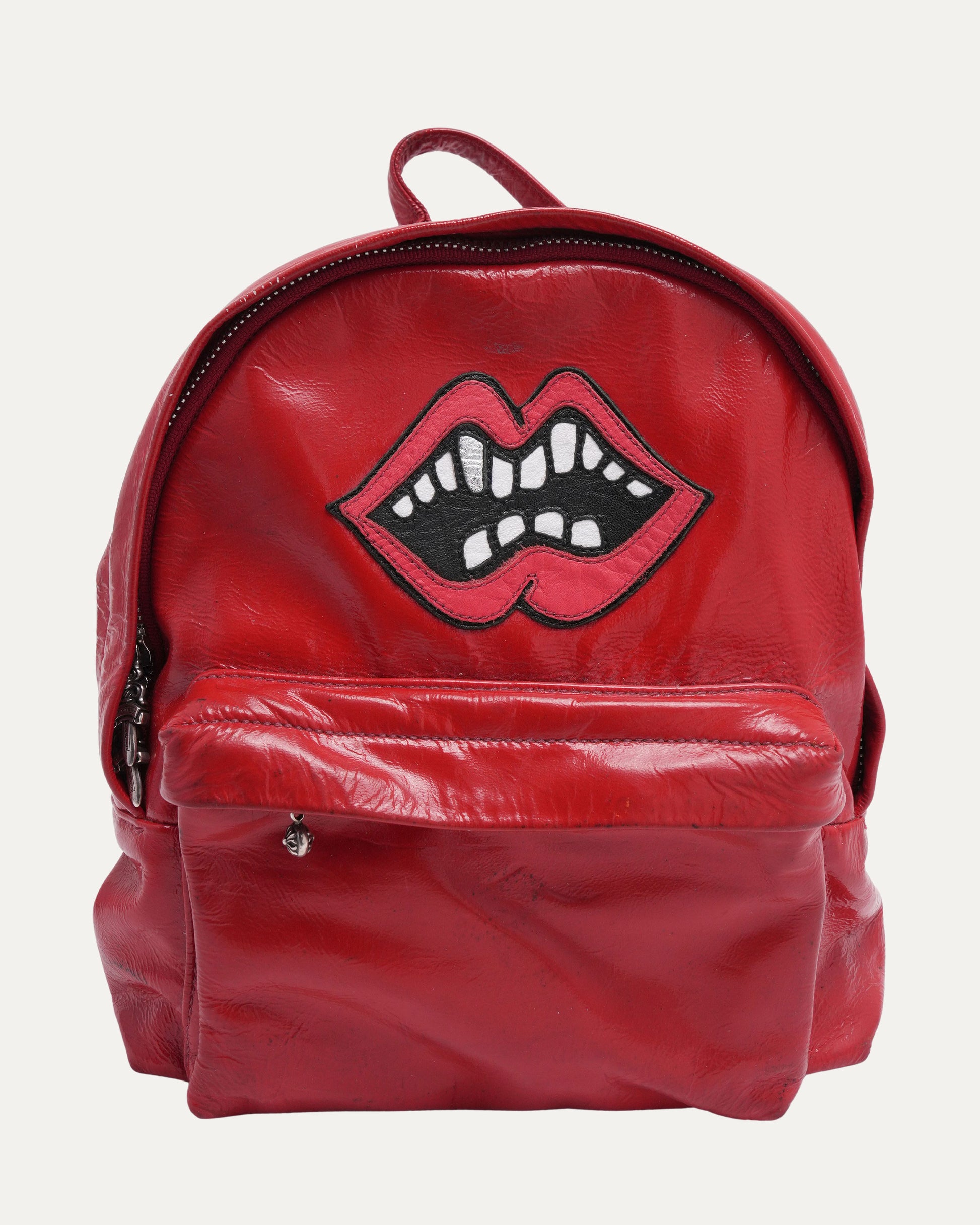 Chrome Hearts Matty Boy Chomper Patch Patent Leather Backpack