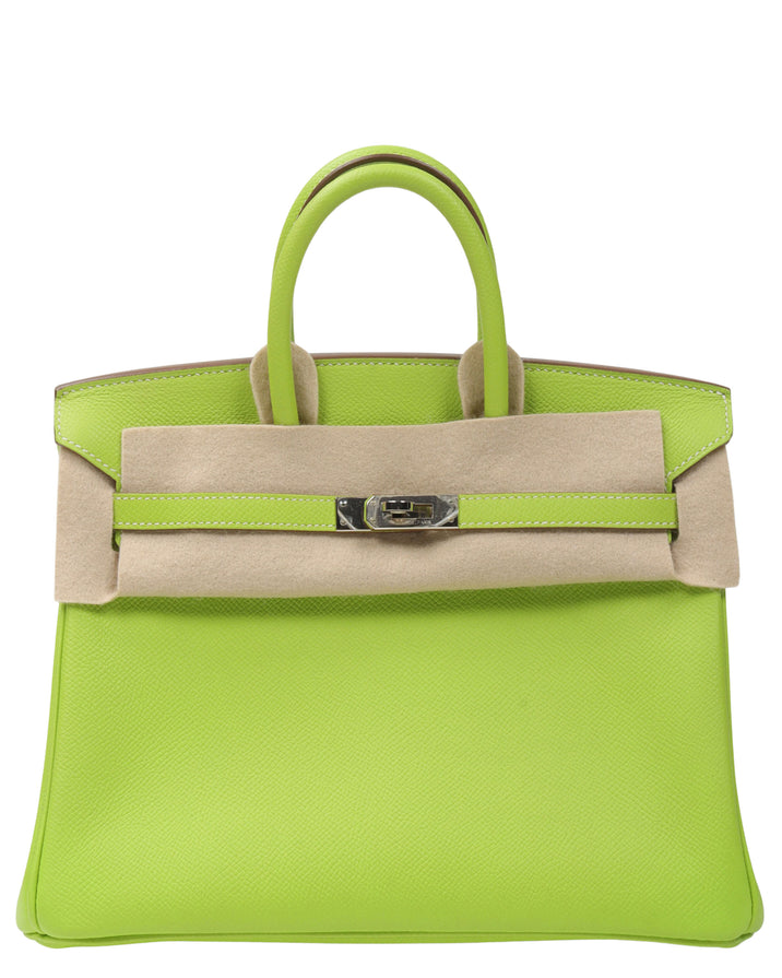 Hermes Birkin Bag 35 Candy Kiwi Limited Edition Palladium Epsom