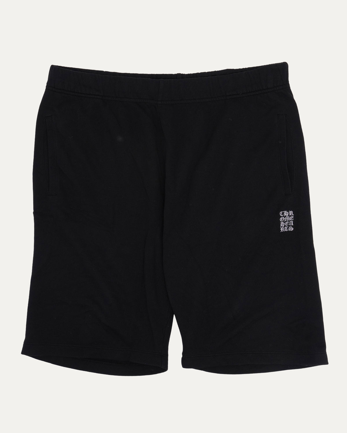 Embroidered Vertical Sweat Shorts
