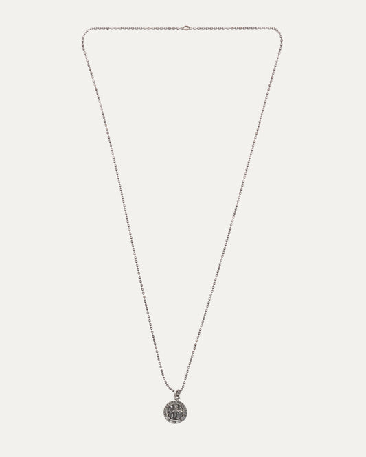 Medallion Pendant on Ball Chain Necklace
