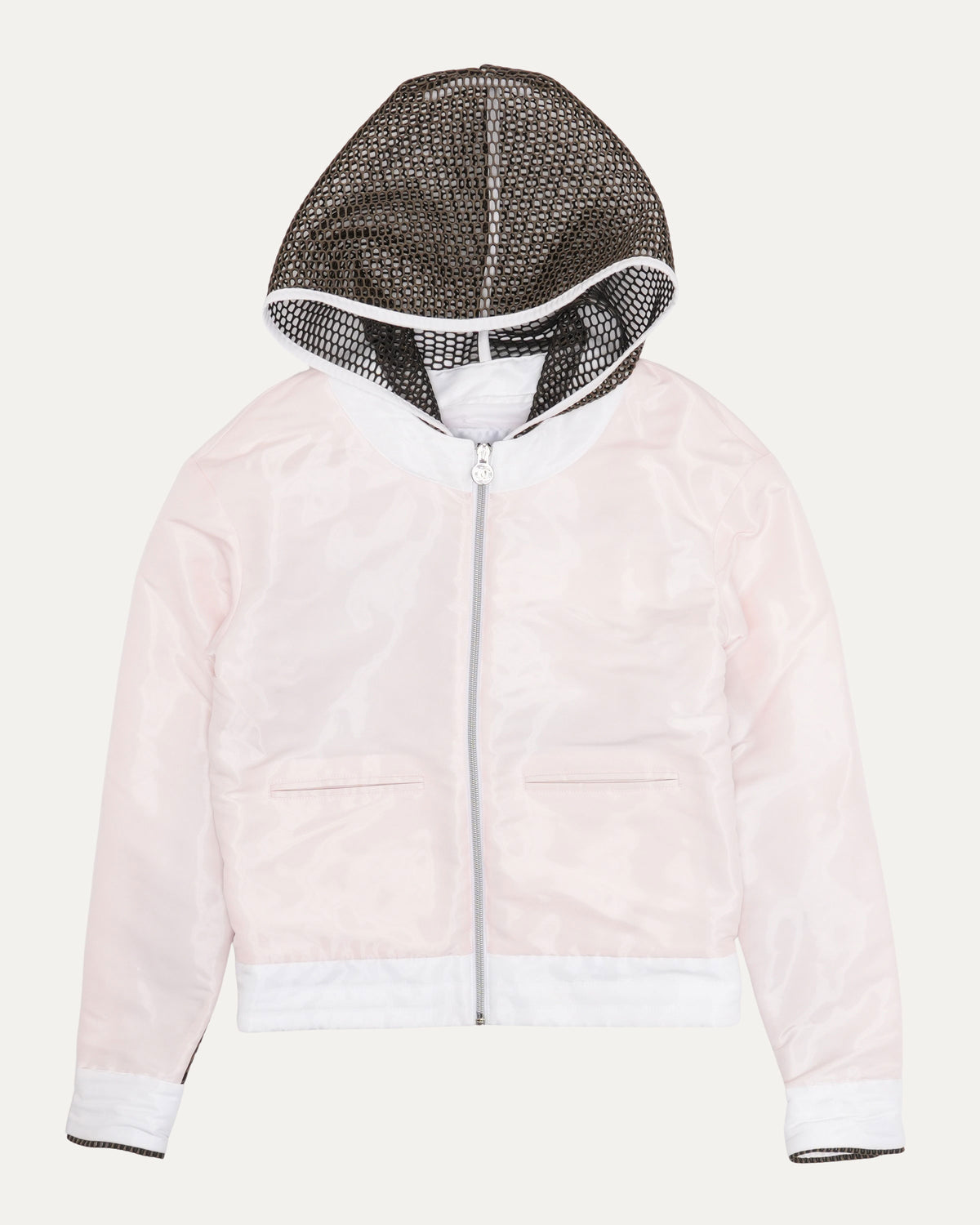 Mesh Back Hooded Bomber Jacket