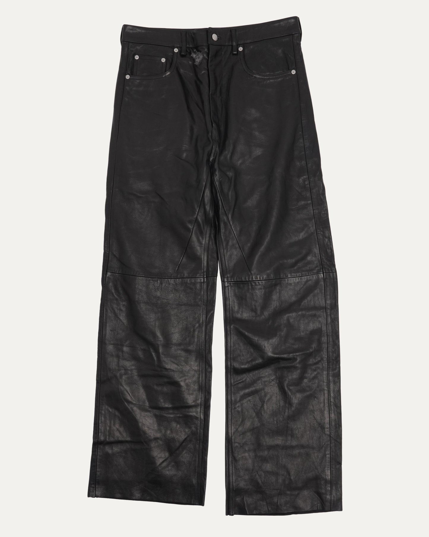 Geth Leather Wide Leg Pants