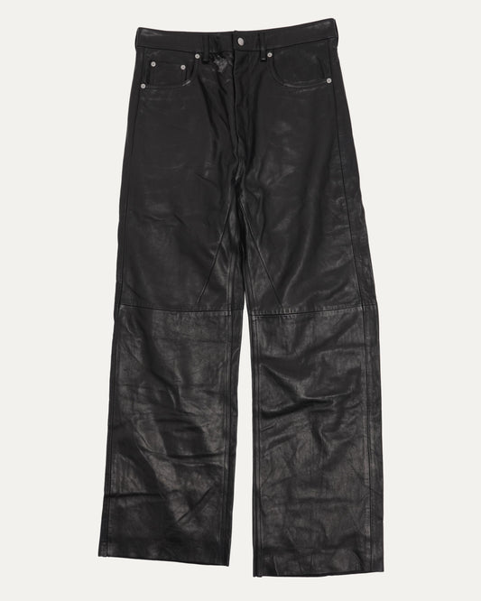 Geth Leather Wide Leg Pants