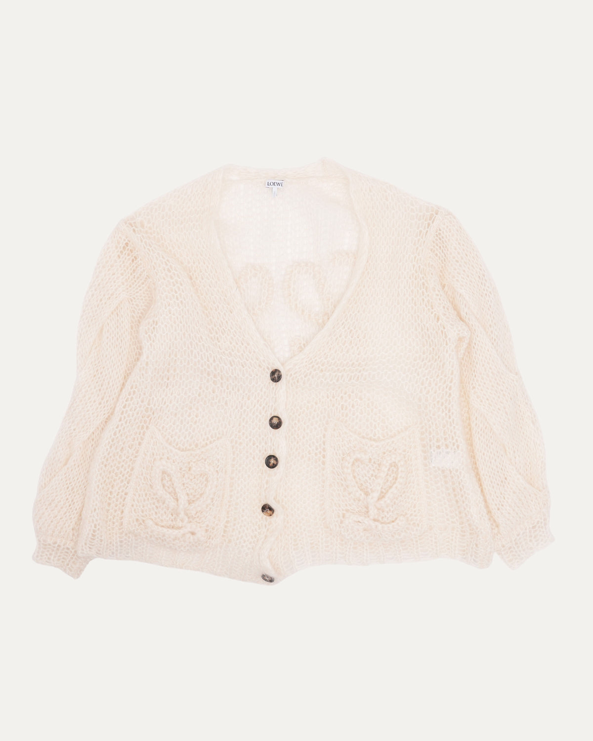 Mohair Blend Anagram Cardigan