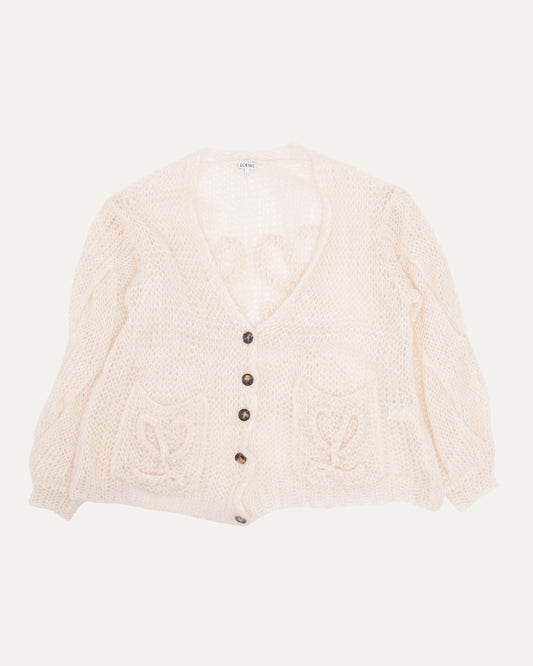 Mohair Blend Anagram Cardigan