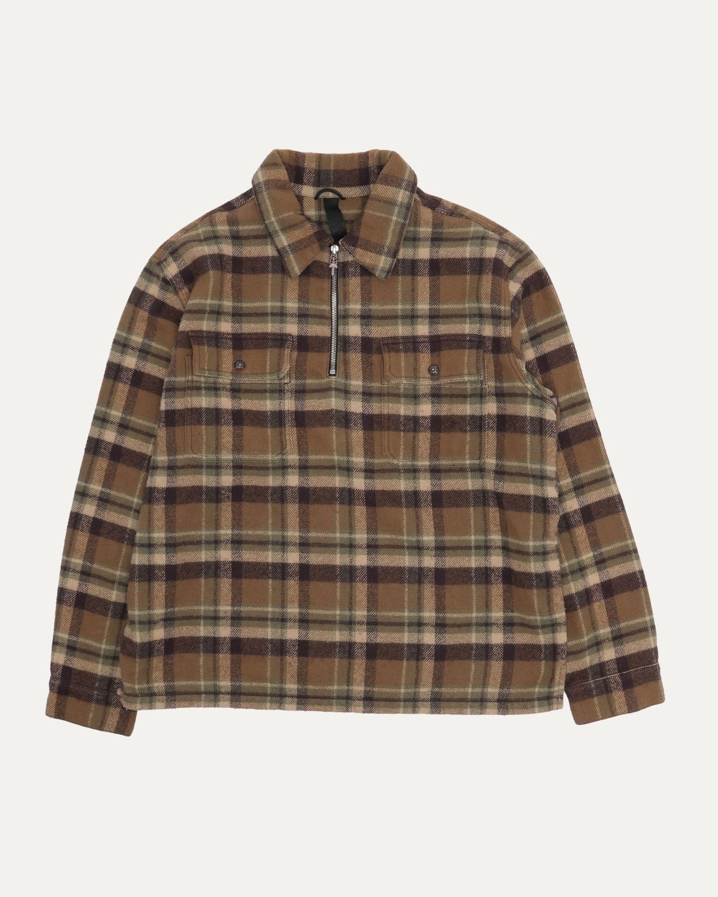 Underdog Quarter Zip Flannel Shirt