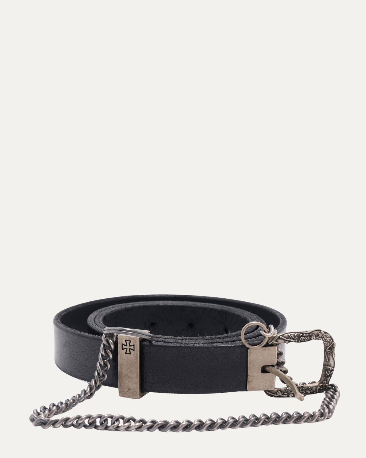 Rose Chain Leather Belt