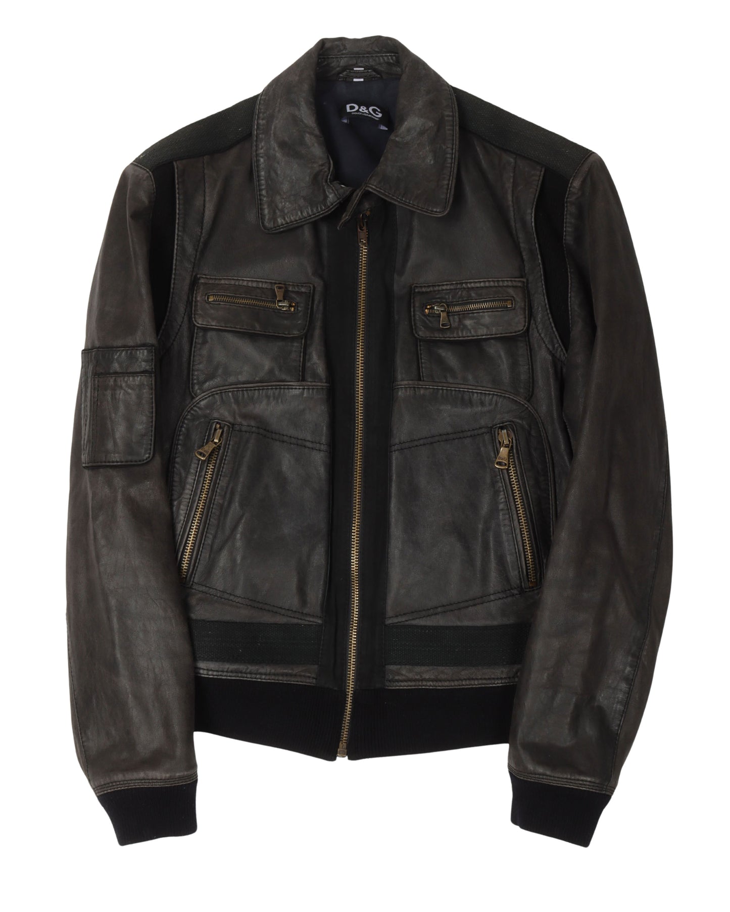 Leather Bomber Jacket