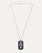 Cross Cutout Dagger Dog Tag Pendant
