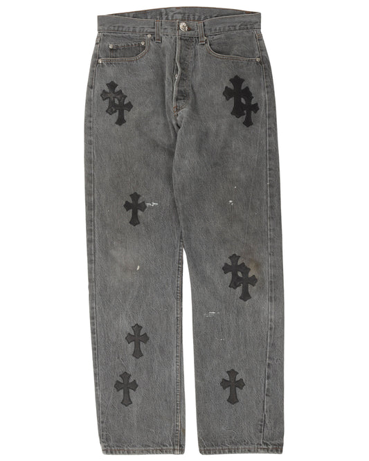 Levi's Leather Cross Patch Jeans