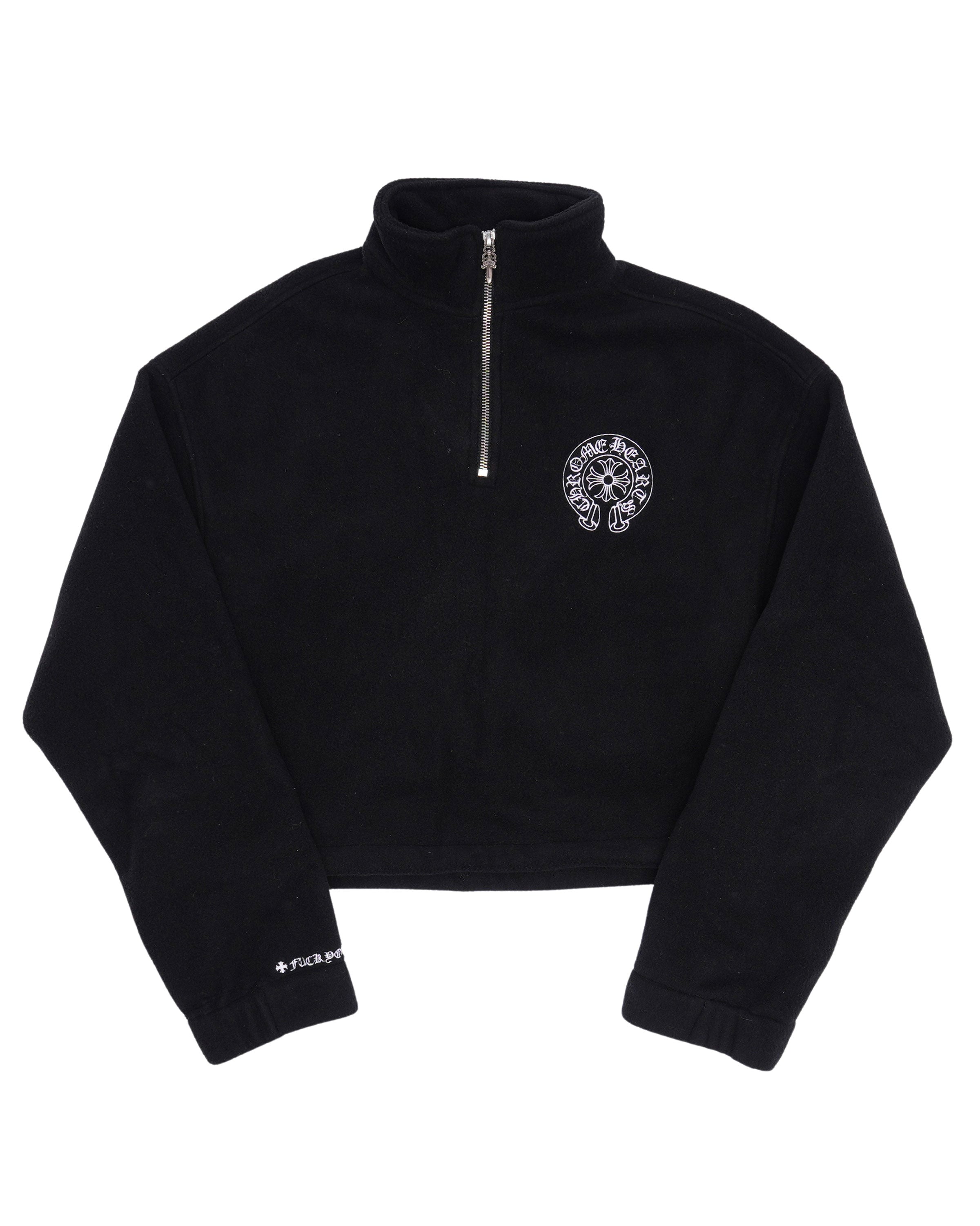 Cropped Horseshoe Fleece Quarter Zip