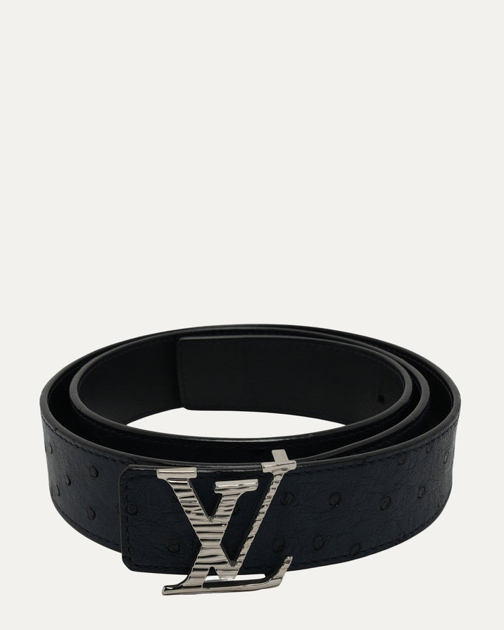 LV Buckle Ostrich Belt