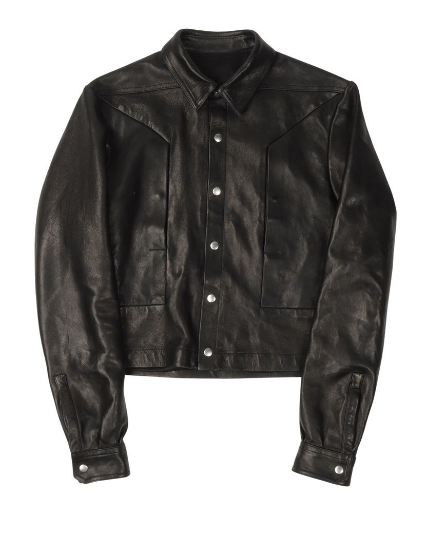 FW22 STROBE Alice Leather Shirt Jacket