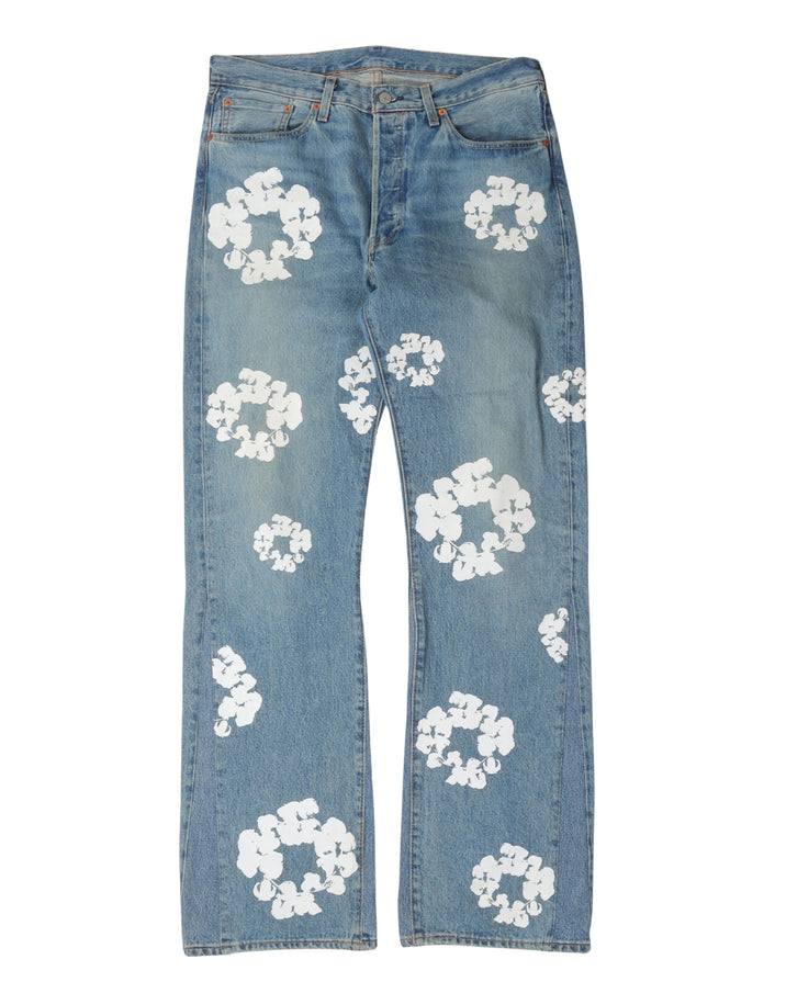 Levi's Cotton Wreath Flared Jeans