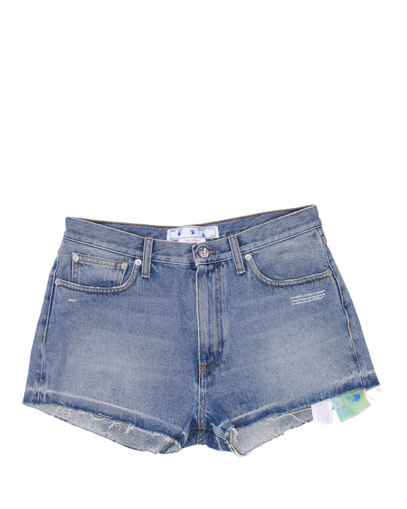 Frayed Hem Denim Shorts