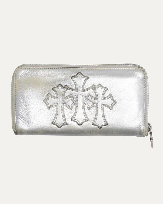 Cemetery Cross Patch Long Zip Wallet