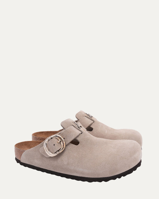 Dagger Embellished Birkenstock Boston Suede Mule