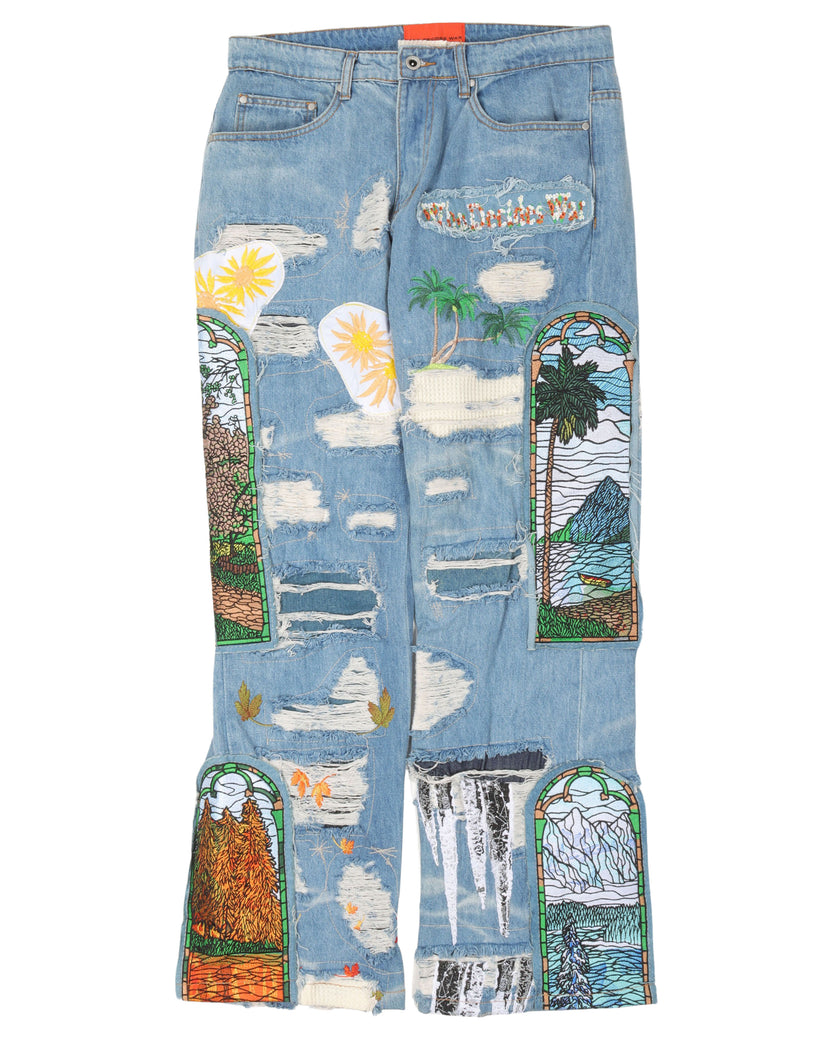 Who Decides War Patchwork Jeans