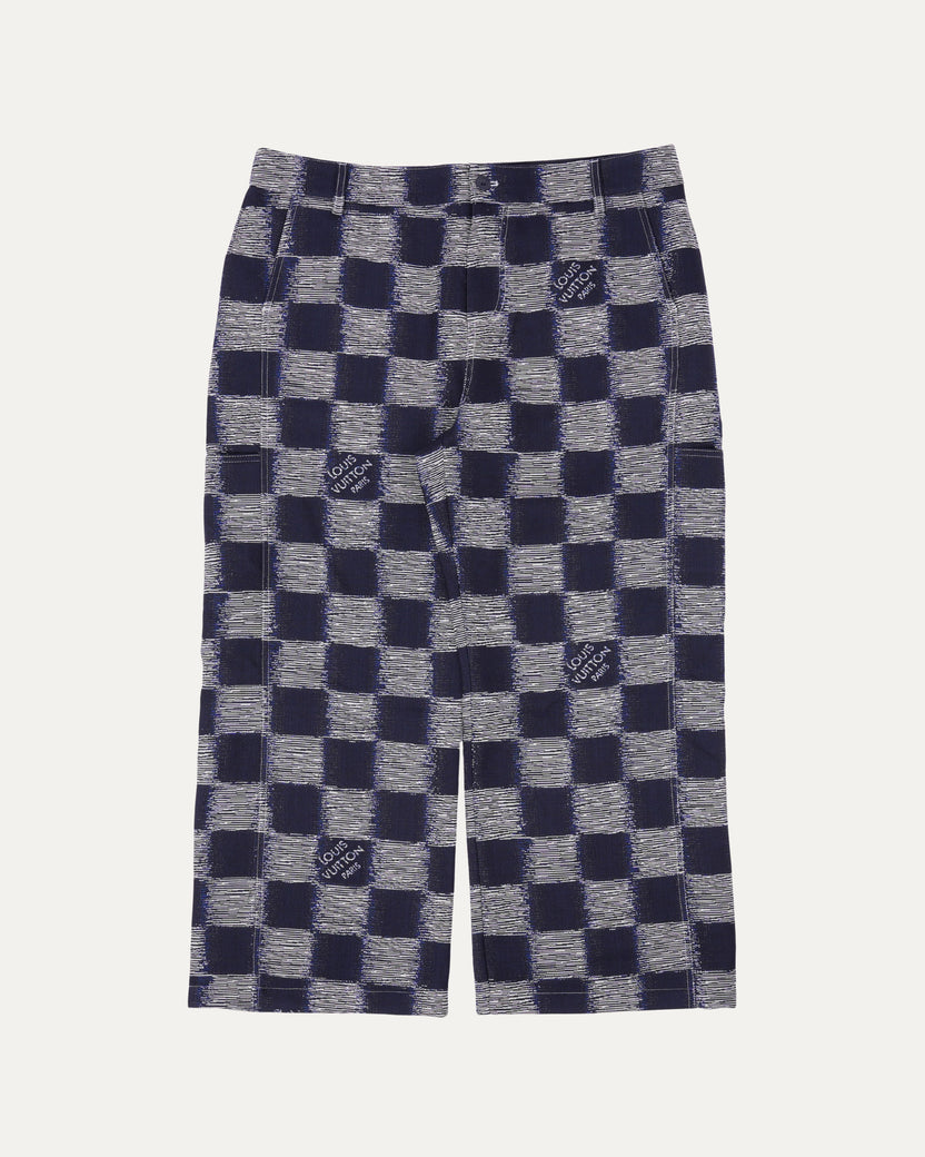 Damier Wool Workwear Pants