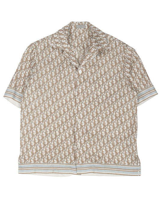 Oblique Monogram Short Sleeve Shirt