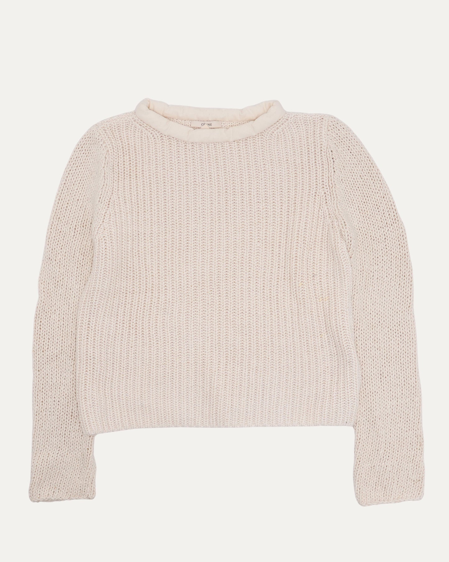 Contrast Collar Fisherman Sweater
